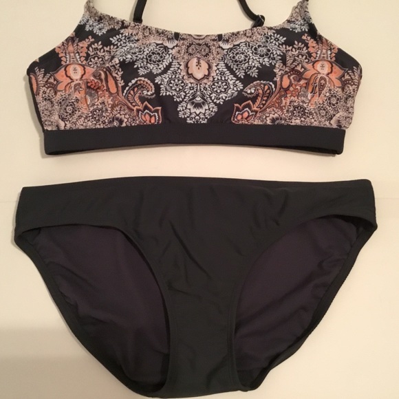 KONA SOL grey multicolor paisley bikini - Picture 2 of 14